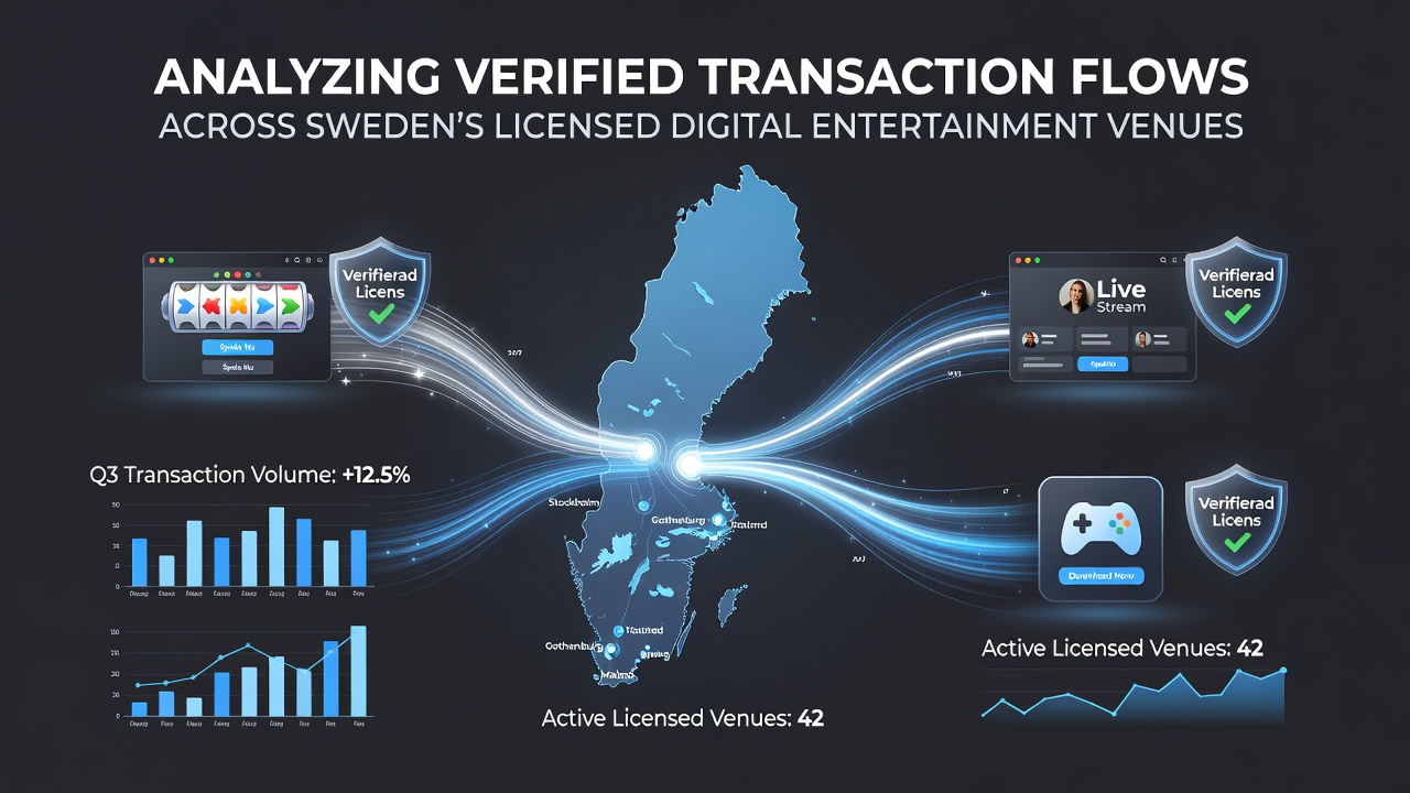 Chart showing transaction volume trends across Swedish licensed digital venues in 2026